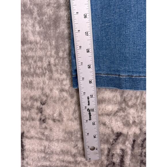 SPANX Jeans 1X Womens Pull On Flare Medium Wash Stretch Denim - Picture 5 of 7